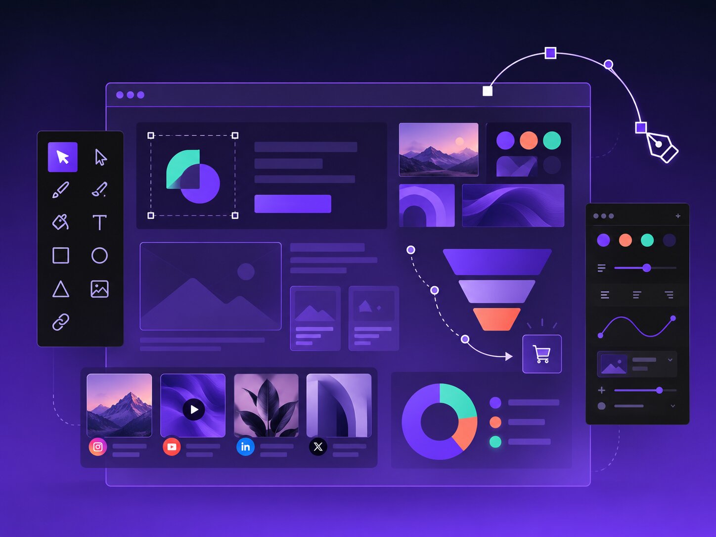 Brand, content, and digital experience design workspace